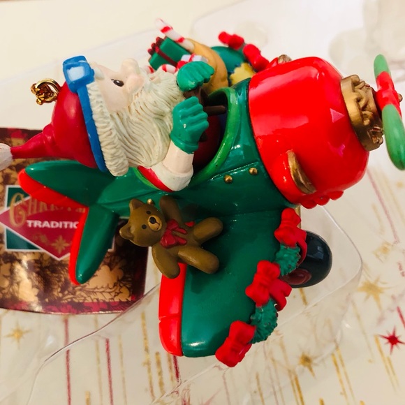Vintage Matrix Deluxe Motion Ornament, Santa in Airplane, NWT, 2002 - Picture 14 of 14